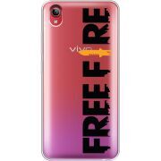 Прозрачный чехол Uprint Vivo Y91C Free Fire Black Logo
