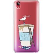Прозрачный чехол Uprint Vivo Y91C Segull in Cofee Pool
