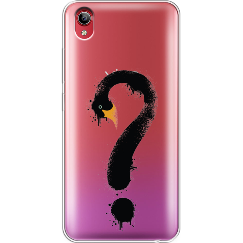 Прозрачный чехол Uprint Vivo Y91C Swan question