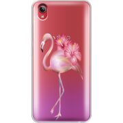 Прозрачный чехол Uprint Vivo Y91C Floral Flamingo