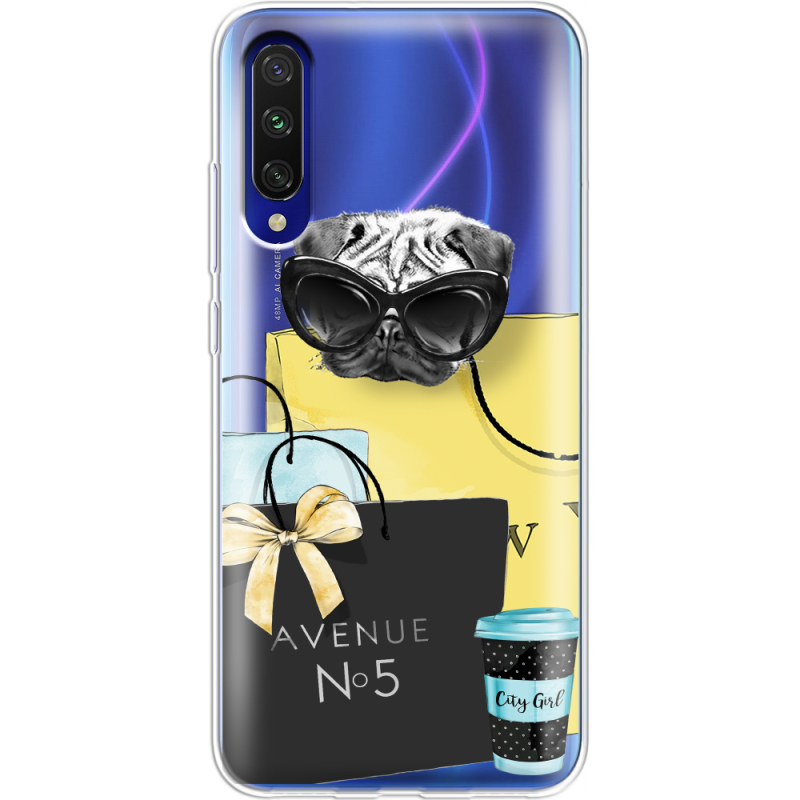 Прозрачный чехол Uprint Xiaomi Mi A3 Fashion Pug