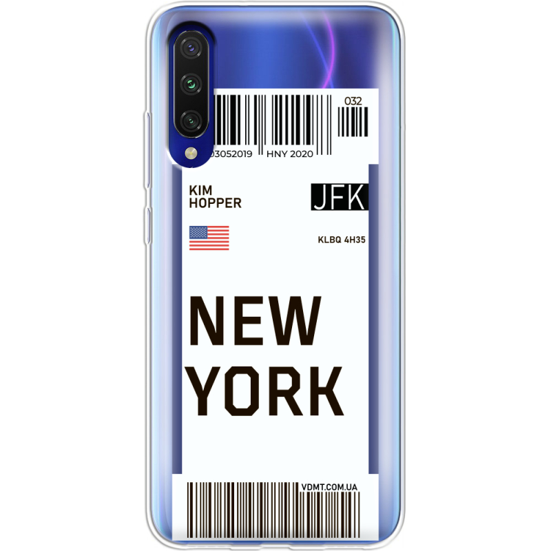 Прозрачный чехол Uprint Xiaomi Mi A3 Ticket New York