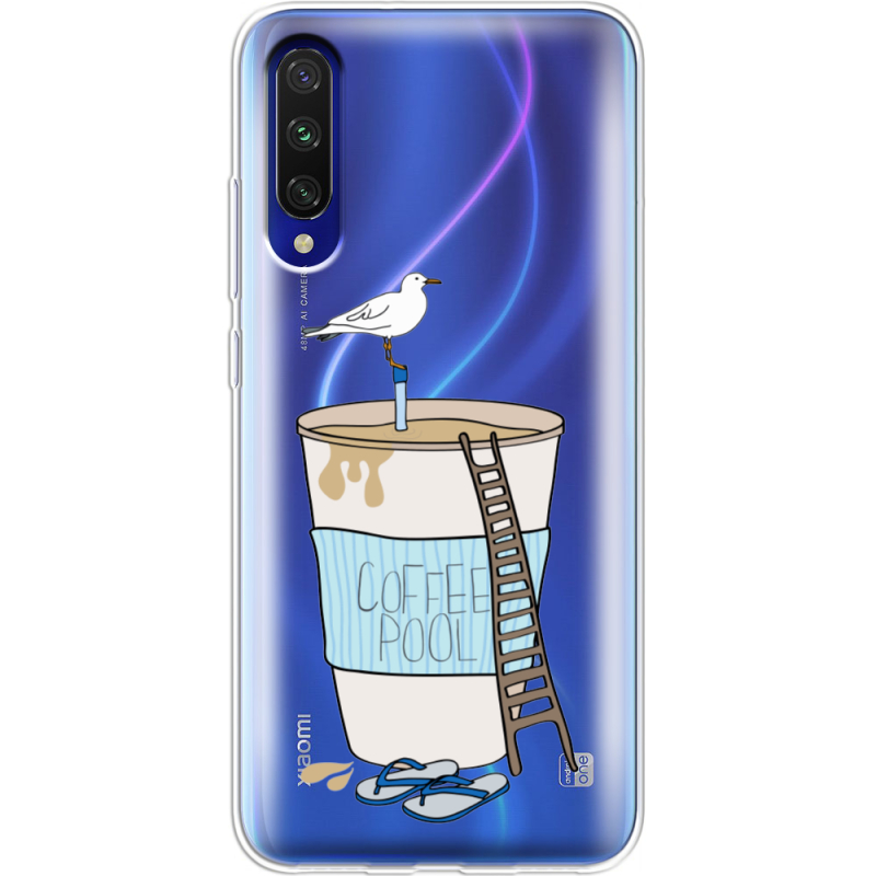 Прозрачный чехол Uprint Xiaomi Mi A3 Segull in Cofee Pool