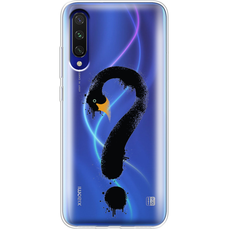 Прозрачный чехол Uprint Xiaomi Mi A3 Swan question
