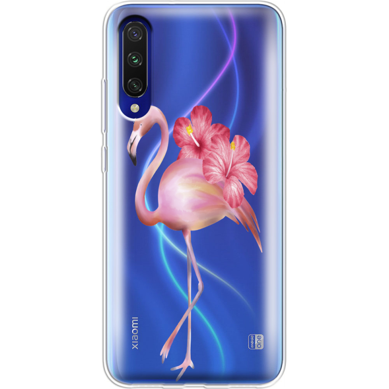 Прозрачный чехол Uprint Xiaomi Mi A3 Floral Flamingo