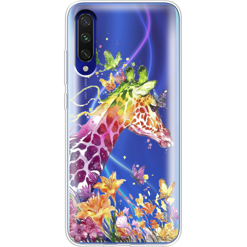 Прозрачный чехол Uprint Xiaomi Mi A3 Colorful Giraffe