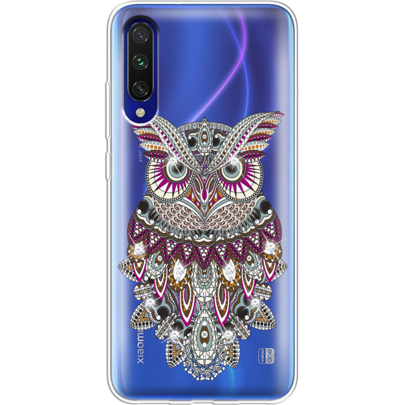 Чехол со стразами Xiaomi Mi A3 Owl