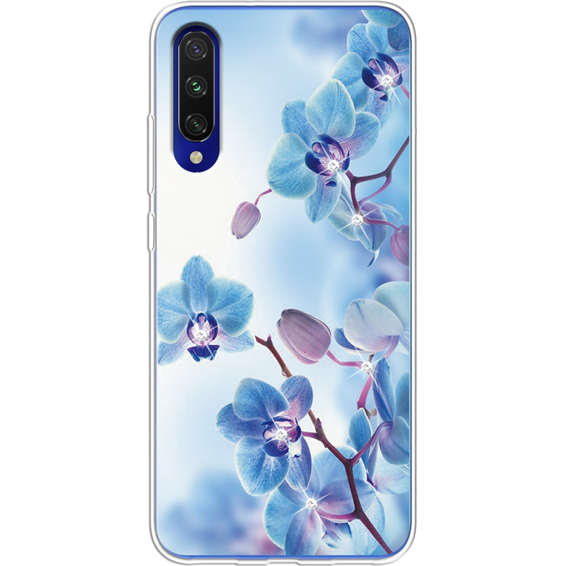 Чехол со стразами Xiaomi Mi A3 Orchids