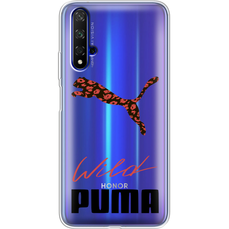 Прозрачный чехол Uprint Honor 20 Wild Cat