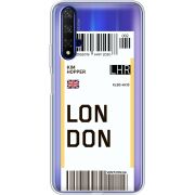 Прозрачный чехол Uprint Honor 20 Ticket London