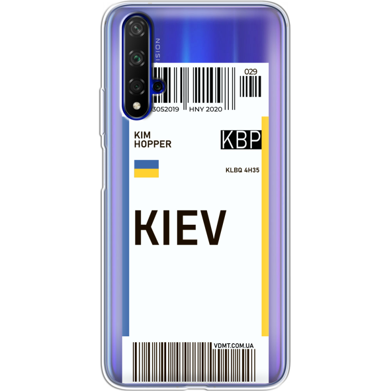 Прозрачный чехол Uprint Honor 20 Ticket Kiev