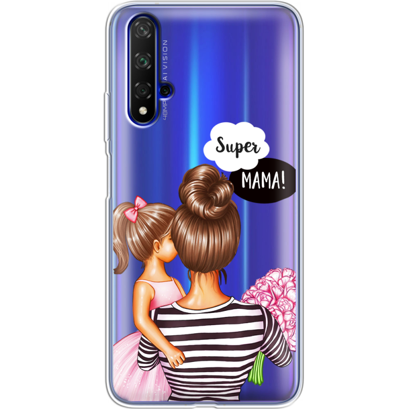 Прозрачный чехол Uprint Honor 20 Super Mama and Daughter