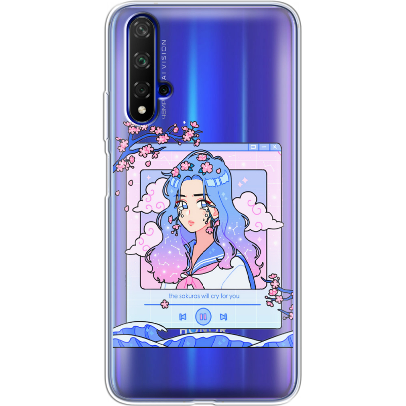 Прозрачный чехол Uprint Honor 20 The Sakuras Will Cry For You