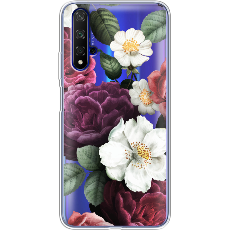 Прозрачный чехол Uprint Honor 20 Floral Dark Dreams