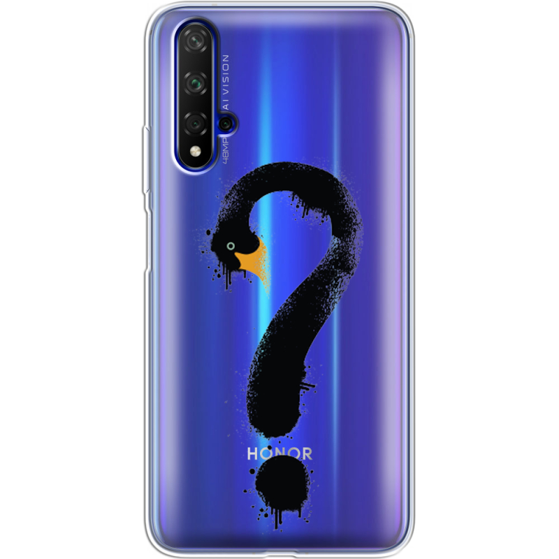 Прозрачный чехол Uprint Honor 20 Swan question