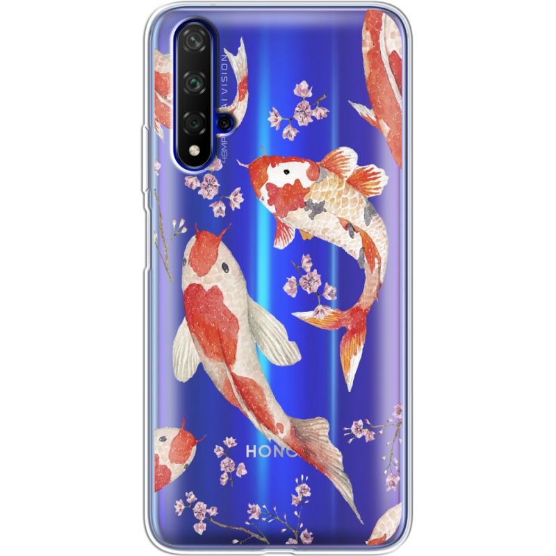 Прозрачный чехол Uprint Honor 20 Japanese Koi Fish