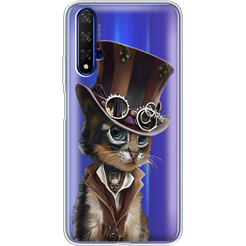 Прозрачный чехол Uprint Honor 20 Steampunk Cat