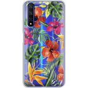 Прозрачный чехол Uprint Honor 20 Tropical Flowers