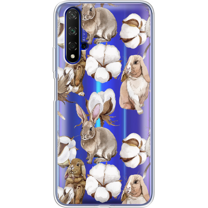 Прозрачный чехол Uprint Honor 20 Cotton and Rabbits