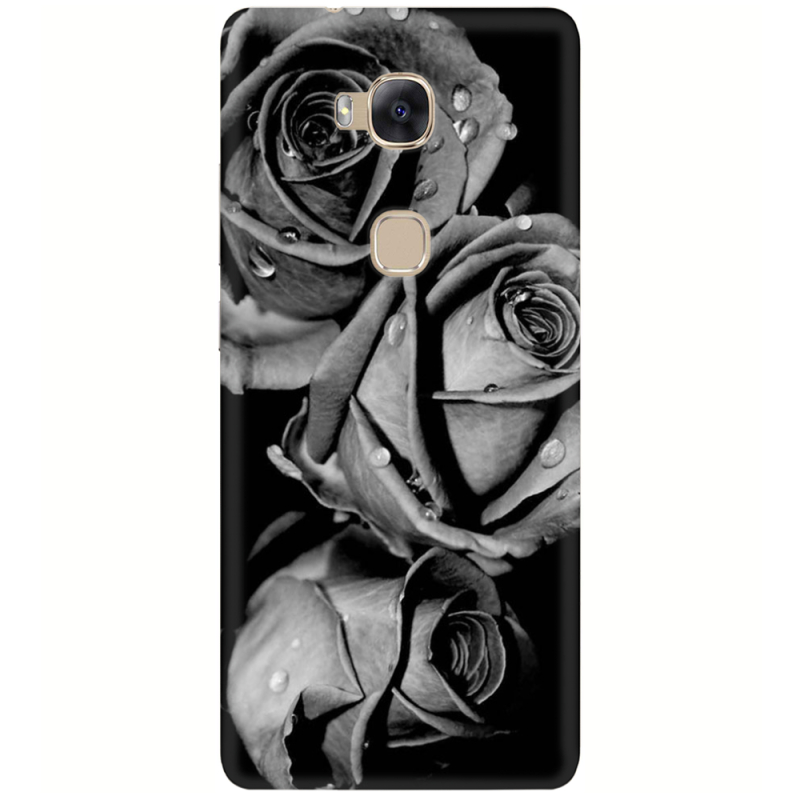 Чехол Uprint Huawei GR5 Black and White Roses