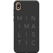 Черный чехол Uprint Huawei Y5 2019 Minimalistic