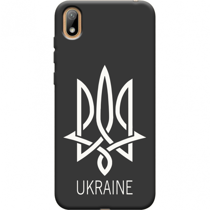 Черный чехол Uprint Huawei Y5 2019 Тризуб монограмма ukraine