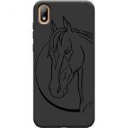 Черный чехол Uprint Huawei Y5 2019 Horse