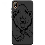 Черный чехол Uprint Huawei Y5 2019 Grizzly Bear