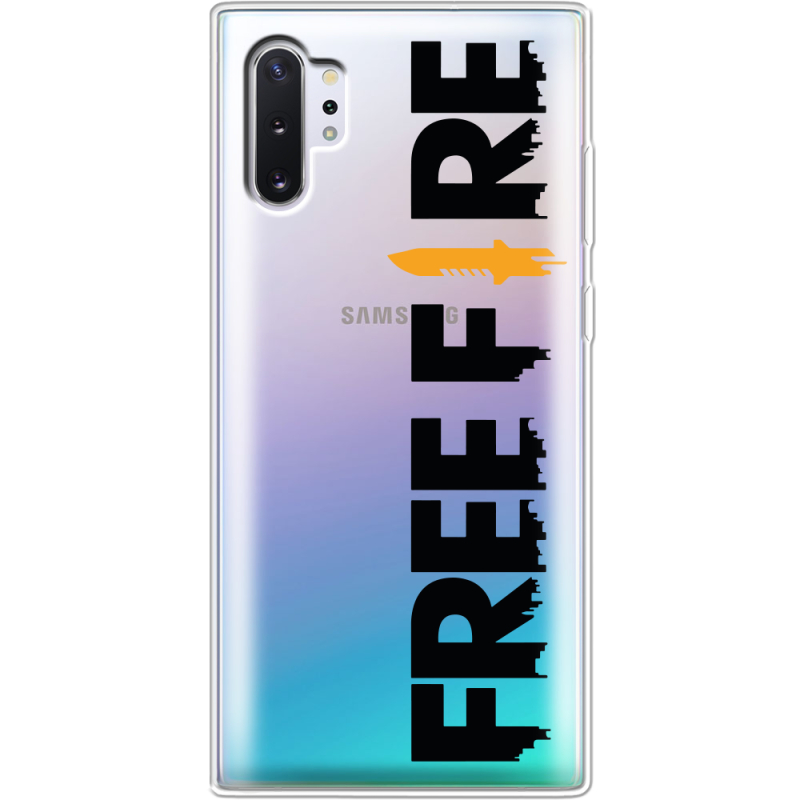 Прозрачный чехол Uprint Samsung N975 Galaxy Note 10 Plus Free Fire Black Logo