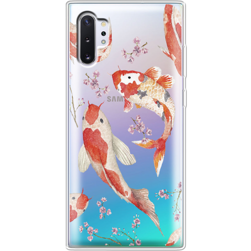 Прозрачный чехол Uprint Samsung N975 Galaxy Note 10 Plus Japanese Koi Fish