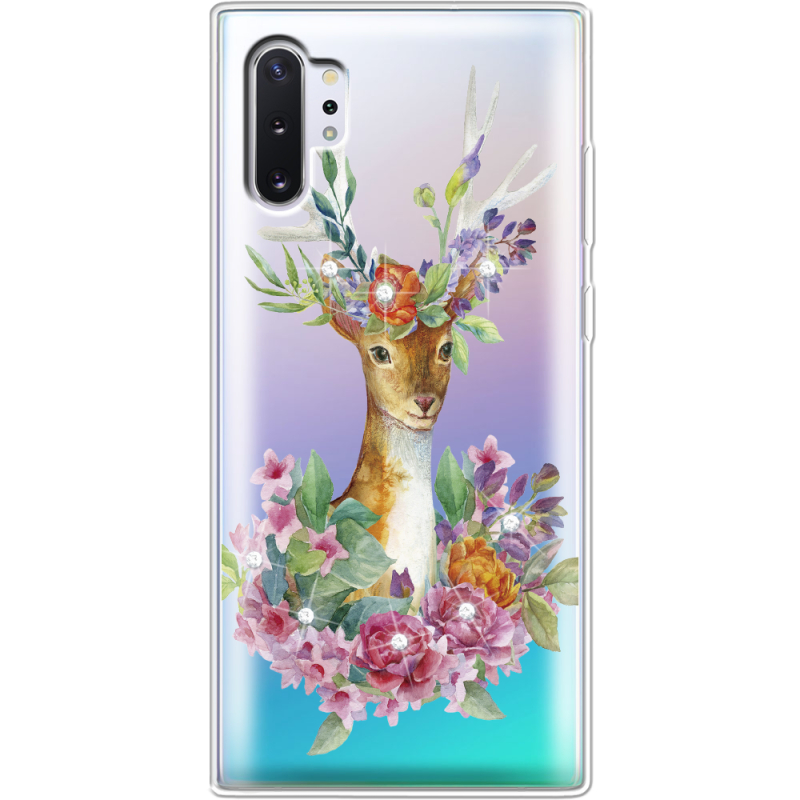 Чехол со стразами Samsung N975 Galaxy Note 10 Plus Deer with flowers