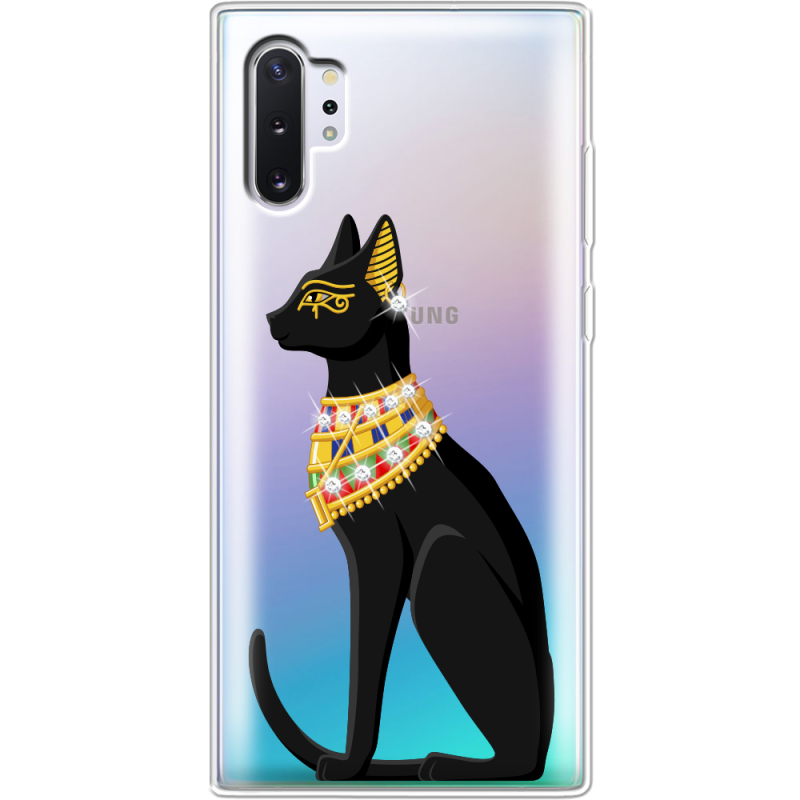 Чехол со стразами Samsung N975 Galaxy Note 10 Plus Egipet Cat