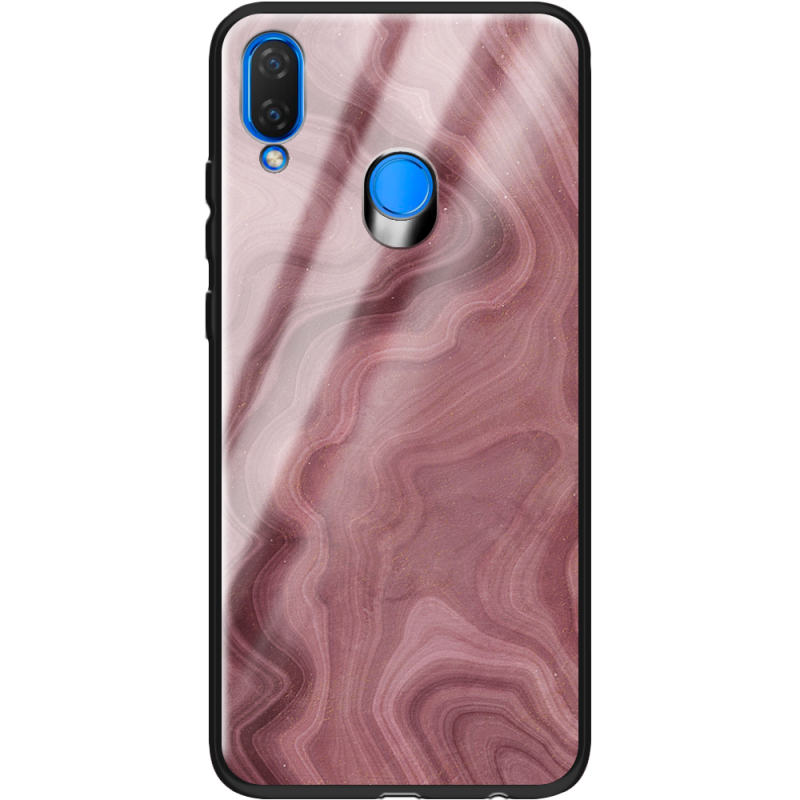 Защитный чехол BoxFace Glossy Panel Huawei P Smart Plus DarkRed Marble