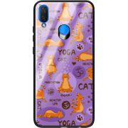 Защитный чехол BoxFace Glossy Panel Huawei P Smart Plus Yoga Cat