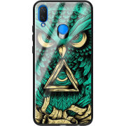 Защитный чехол BoxFace Glossy Panel Huawei P Smart Plus Masonic Owl