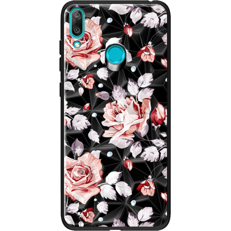 Чехол Prizma Uprint Huawei Y7 2019 Roses on Black