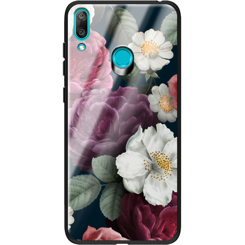 Защитный чехол BoxFace Glossy Panel Huawei Y7 2019 Peonies