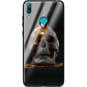 Защитный чехол BoxFace Glossy Panel Huawei Y7 2019 Gold Skull