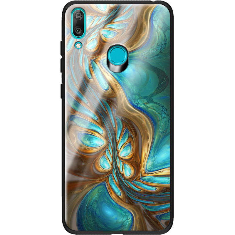 Защитный чехол BoxFace Glossy Panel Huawei Y7 2019 Blue Abstraction