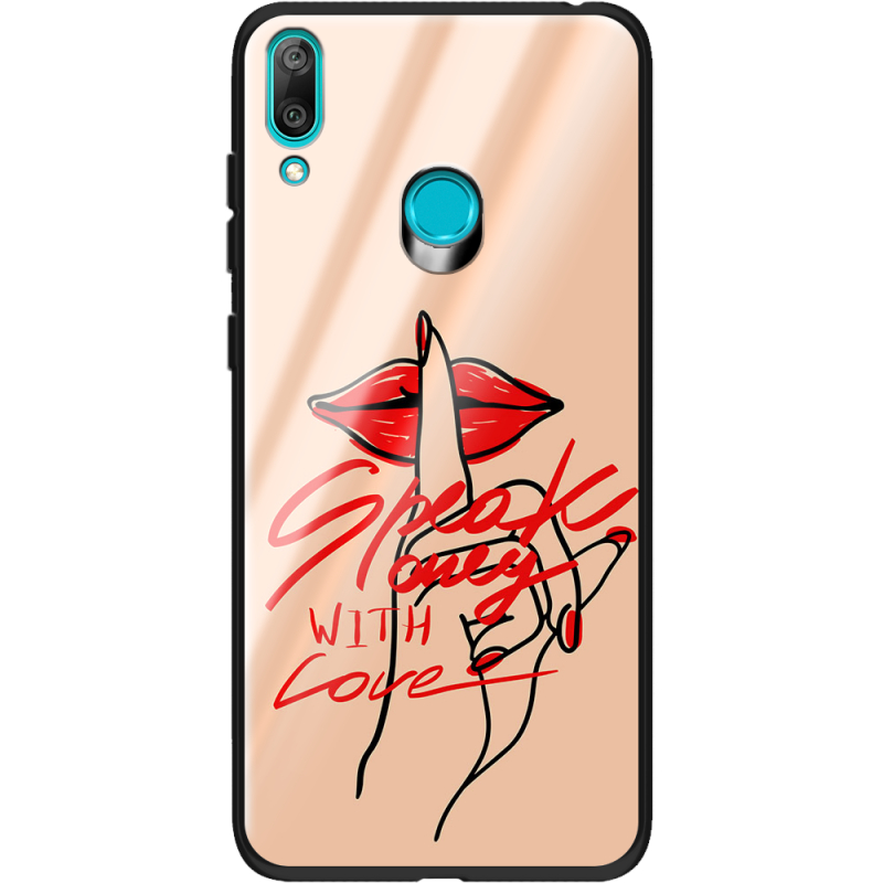 Защитный чехол BoxFace Glossy Panel Huawei Y7 2019 Speak Only Whith Love