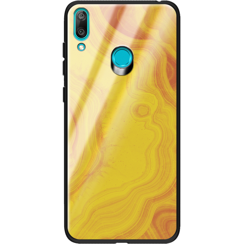 Защитный чехол BoxFace Glossy Panel Huawei Y7 2019 Yellow Marble