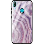 Защитный чехол BoxFace Glossy Panel Huawei Y7 2019 Purple Marble