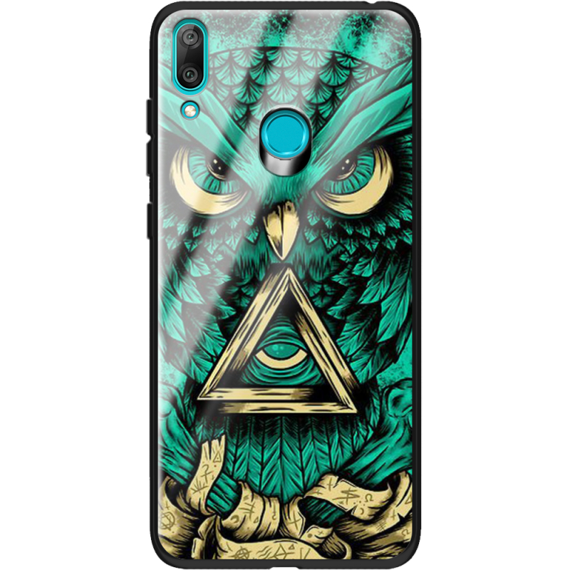 Защитный чехол BoxFace Glossy Panel Huawei Y7 2019 Masonic Owl