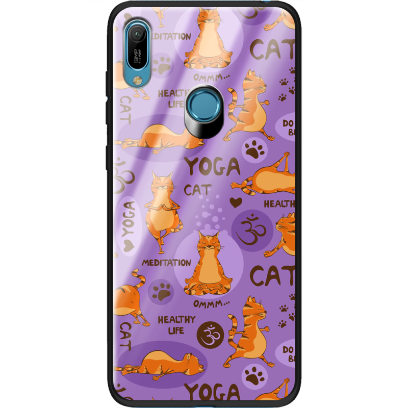 Защитный чехол BoxFace Glossy Panel Huawei Y6 Prime 2019 Yoga Cat