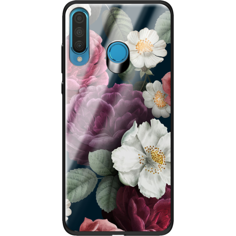 Защитный чехол BoxFace Glossy Panel Huawei P30 Lite Peonies