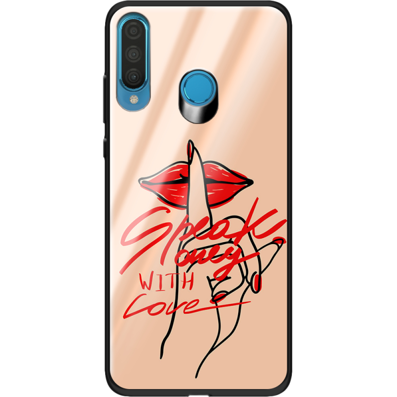 Защитный чехол BoxFace Glossy Panel Huawei P30 Lite Speak Only Whith Love