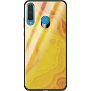 Защитный чехол BoxFace Glossy Panel Huawei P30 Lite Yellow Marble