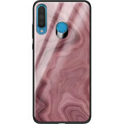 Защитный чехол BoxFace Glossy Panel Huawei P30 Lite DarkRed Marble