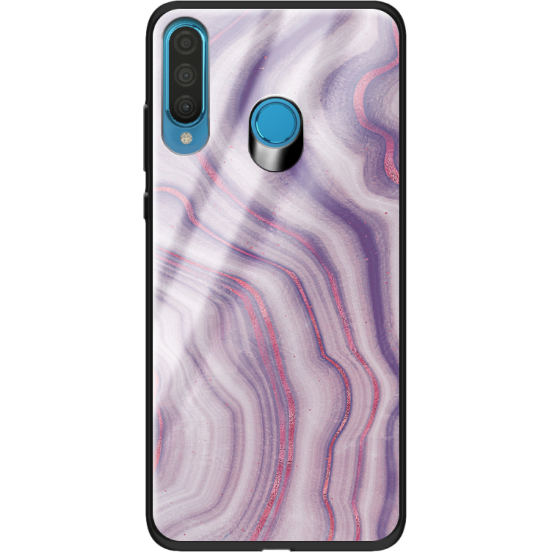 Защитный чехол BoxFace Glossy Panel Huawei P30 Lite Purple Marble