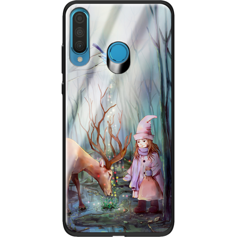 Защитный чехол BoxFace Glossy Panel Huawei P30 Lite Girl And Deer